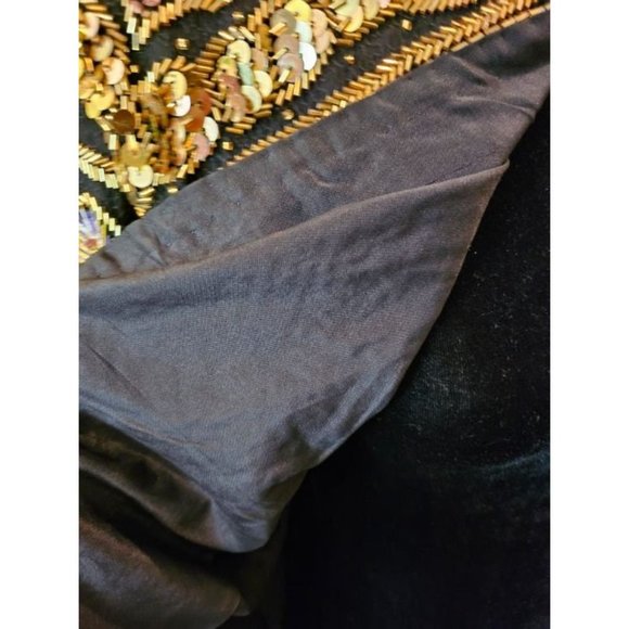 Razzle Dazzle Vintage Sequin Jacket, Vintage Sequins and Beaded Tunic, Sequins - Picture 7 of 9